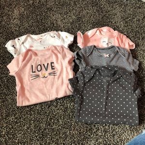 Carters 5 pack onsies with matching pants